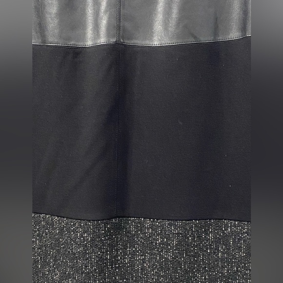 Anthropology Bailey44 Faux Leather/ Tweed Sleeveless Black Dress size S - Picture 5 of 9